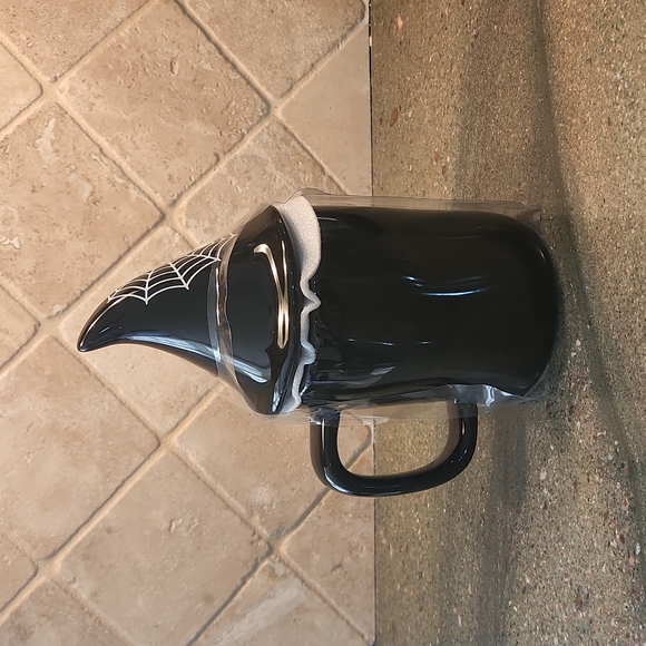 Rae Dunn "Caught in your web" Coffee Mug with ceramic cover "NEW" - Picture 2 of 3